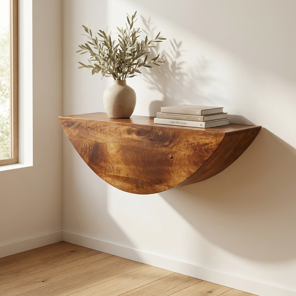 Crescent Floating Wall Shelf
