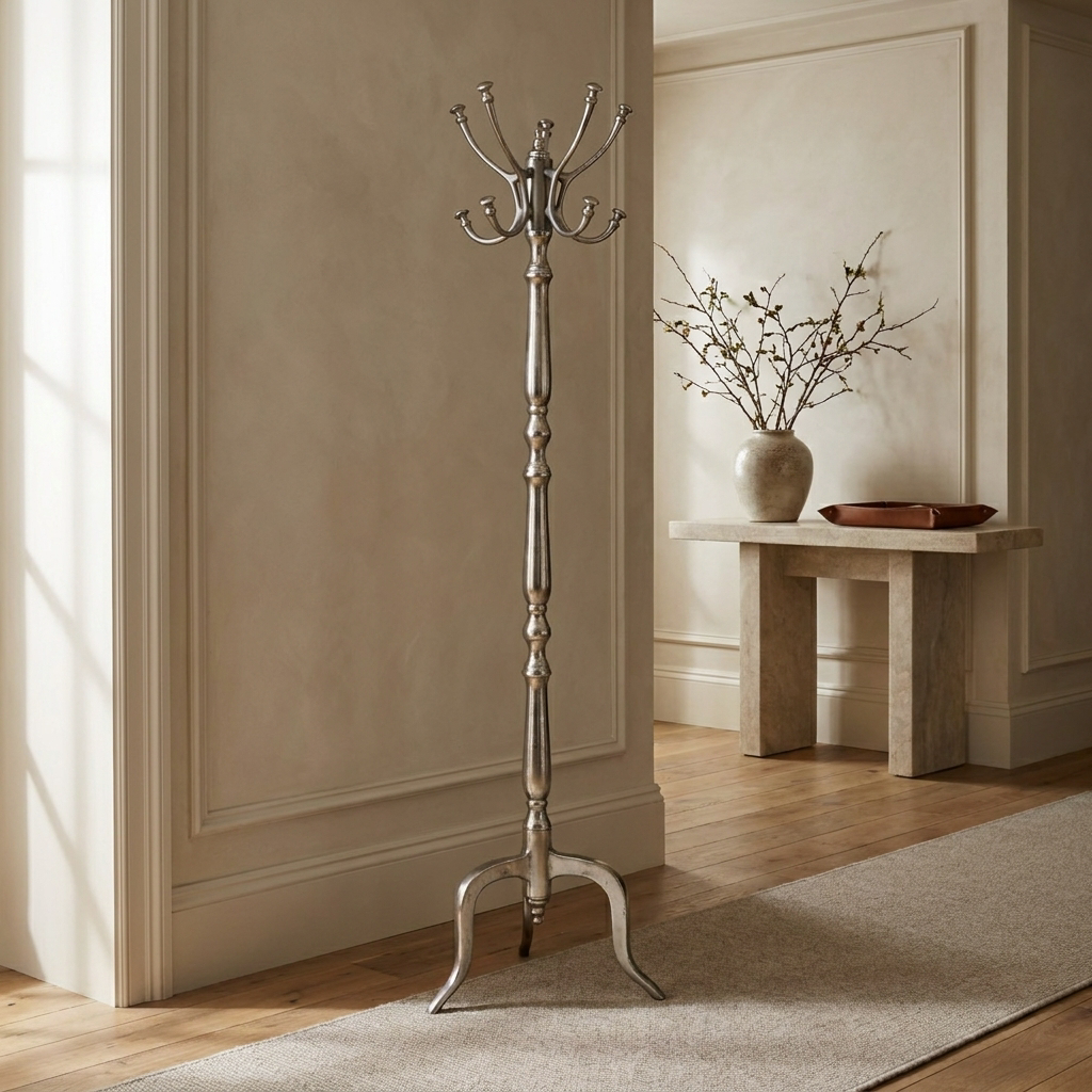 Silver Coat Stand