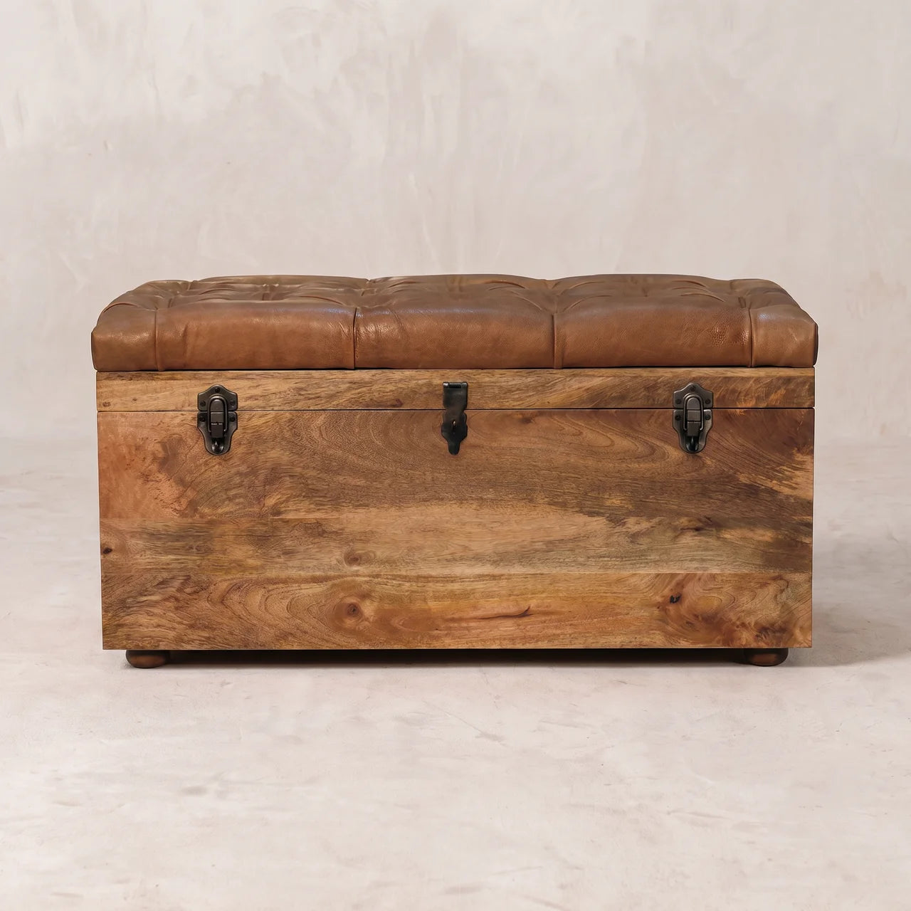 Buffalo Hide Oak-ish Storage Trunk
