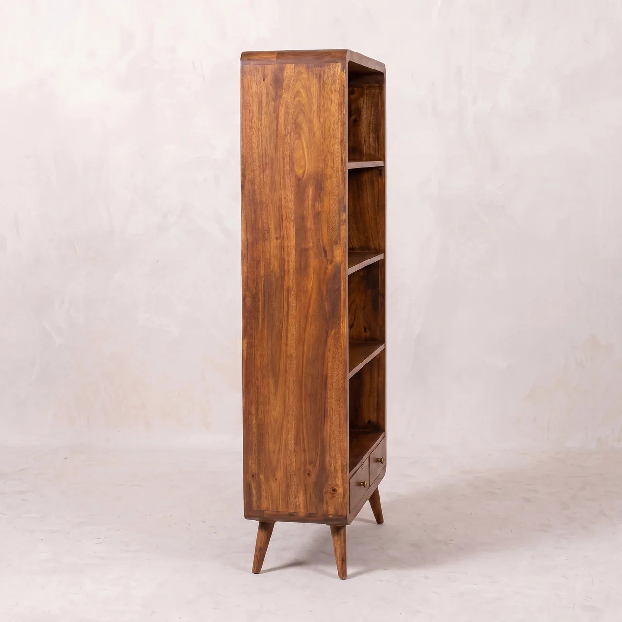 Curved Chestnut Bookcase