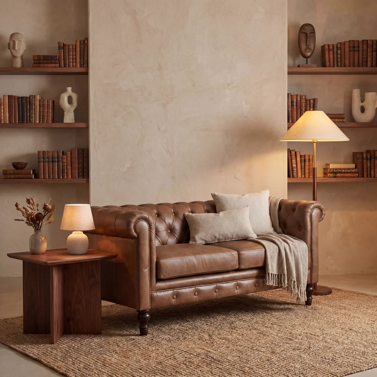 Buffalo Leather Chesterfield