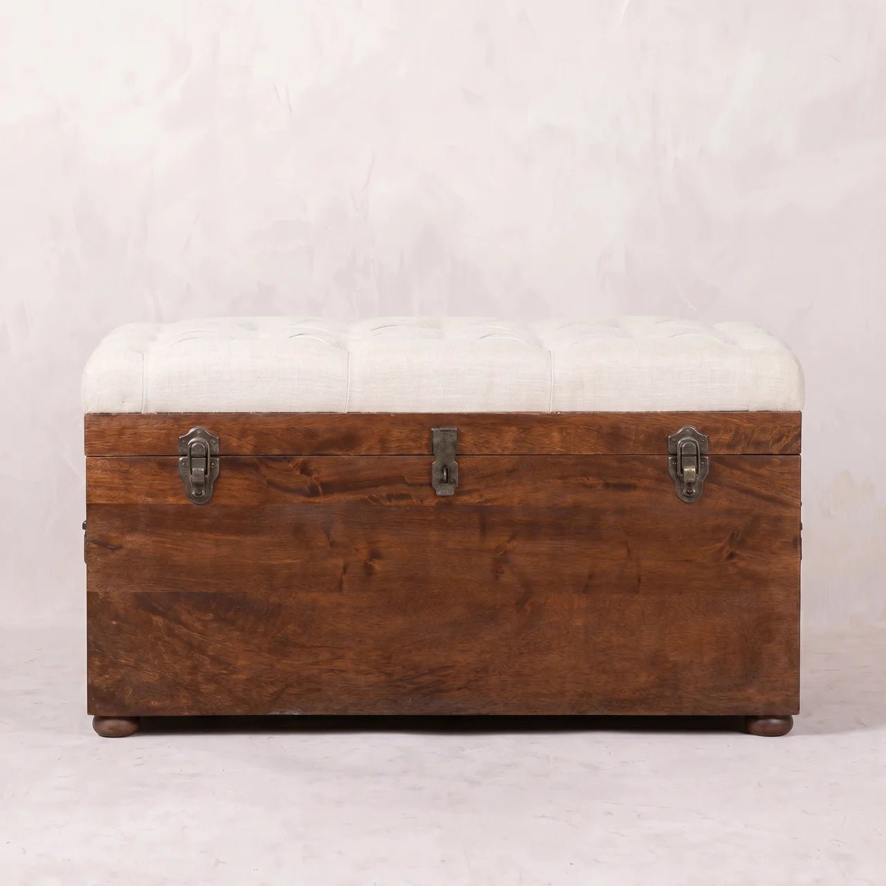 White Linen Storage Trunk