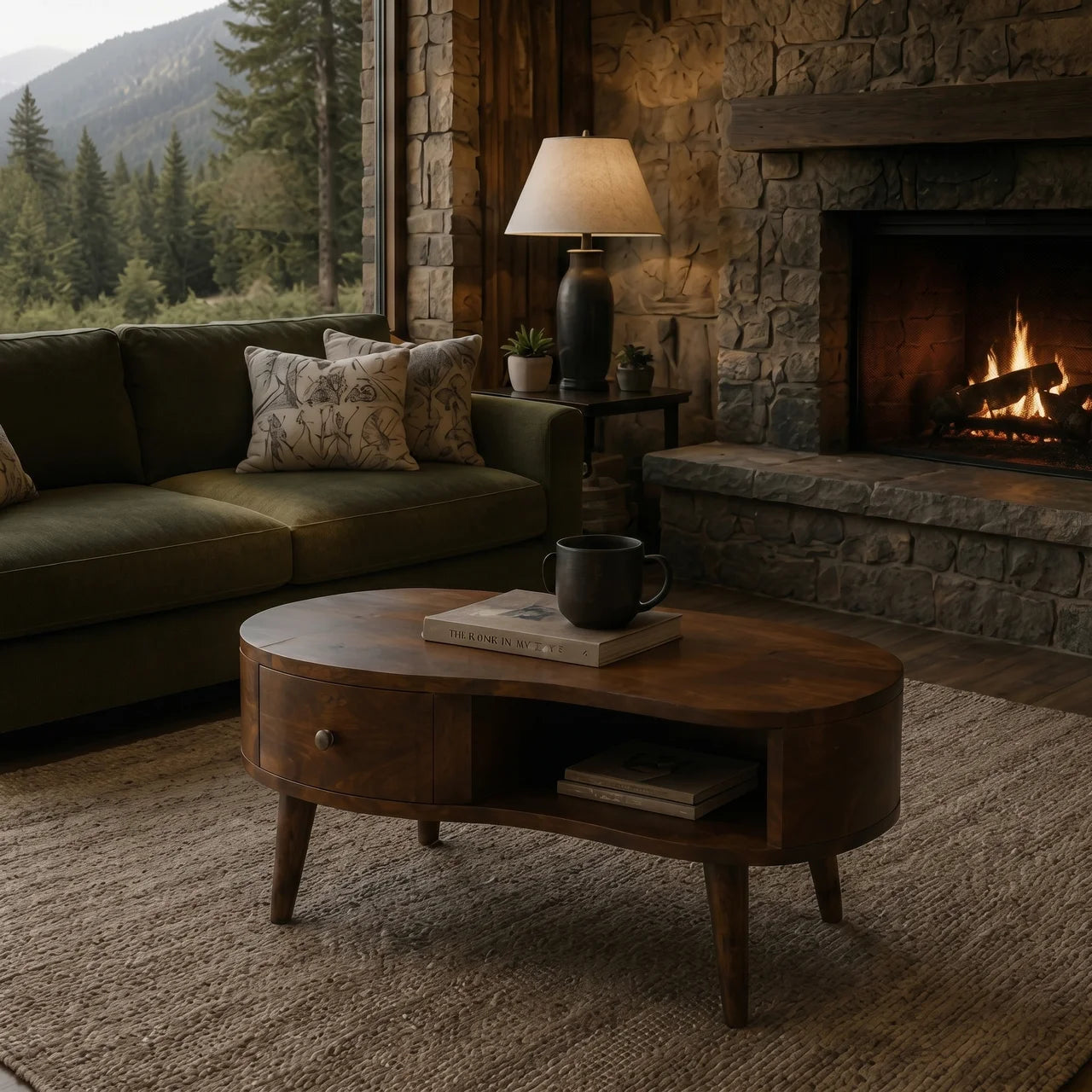 Chestnut Wave Coffee Table