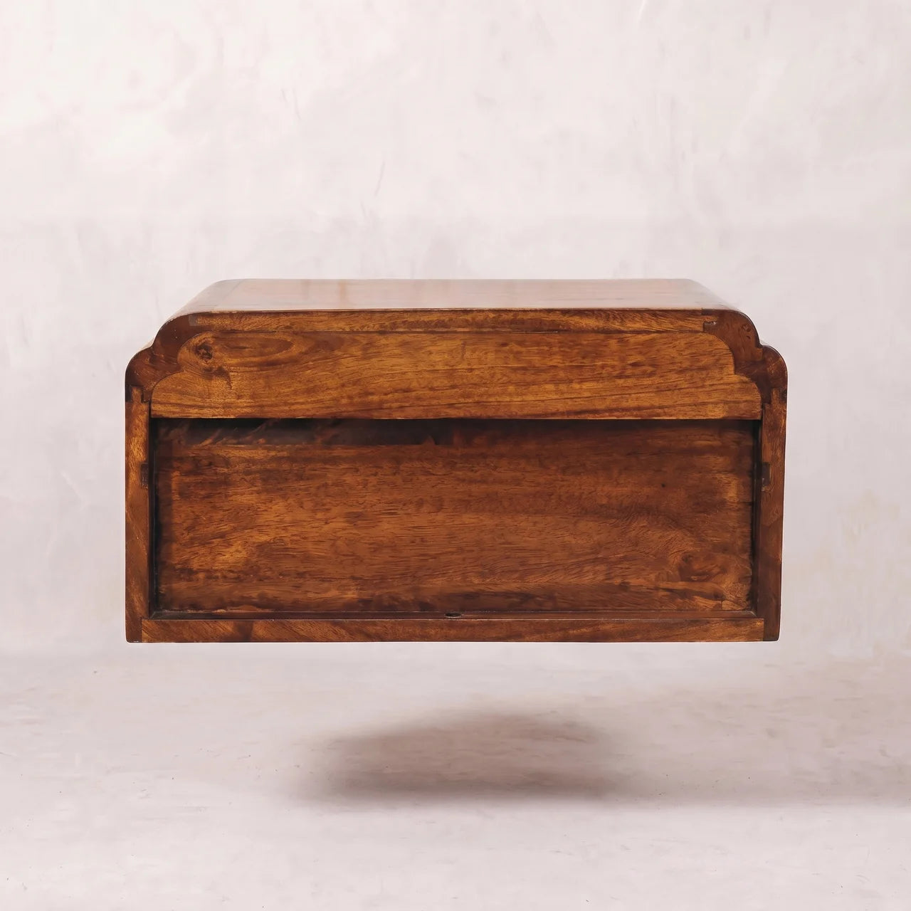 Avora Floating Chestnut Solid Mango Wood Nightstand