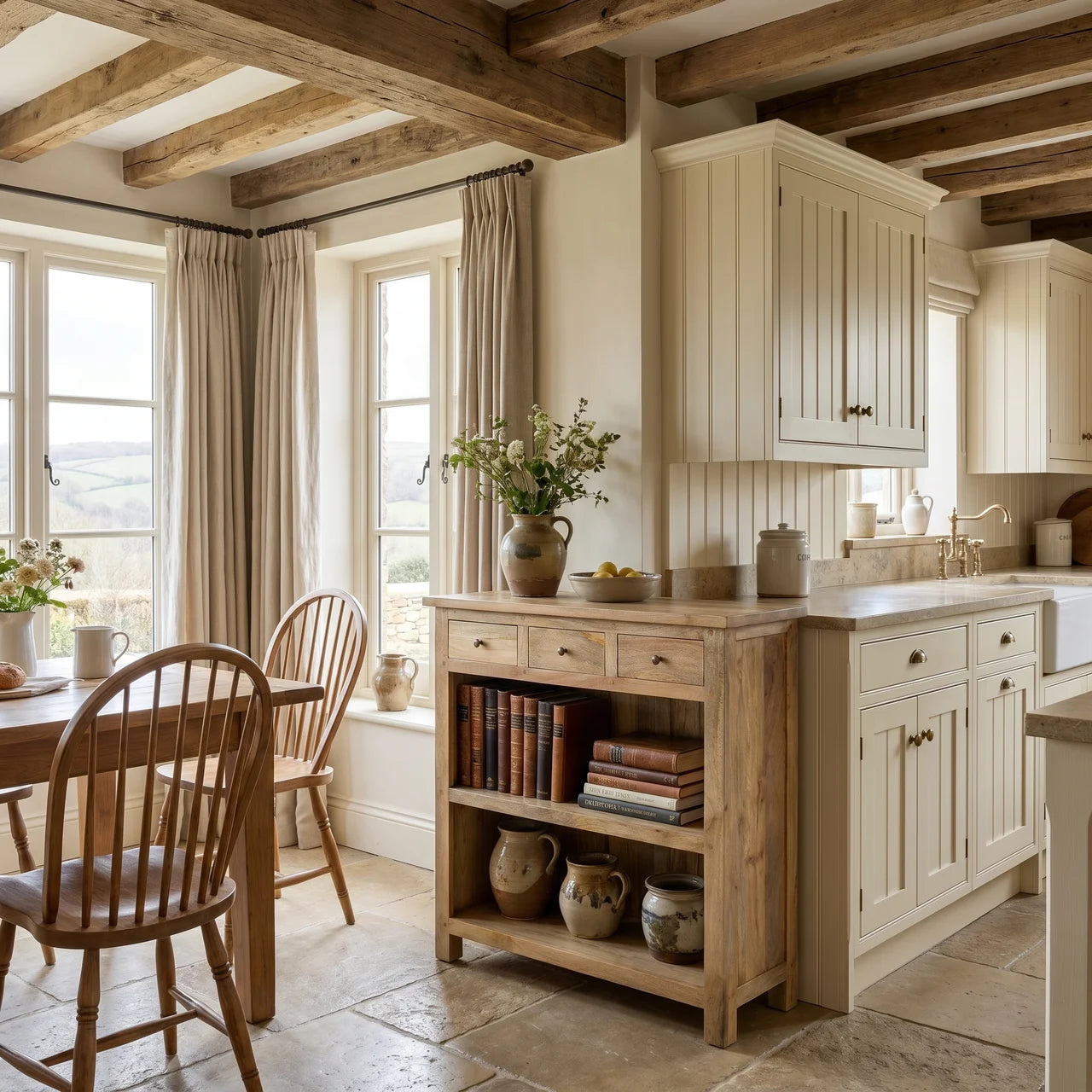 Country Style Low Bookcase