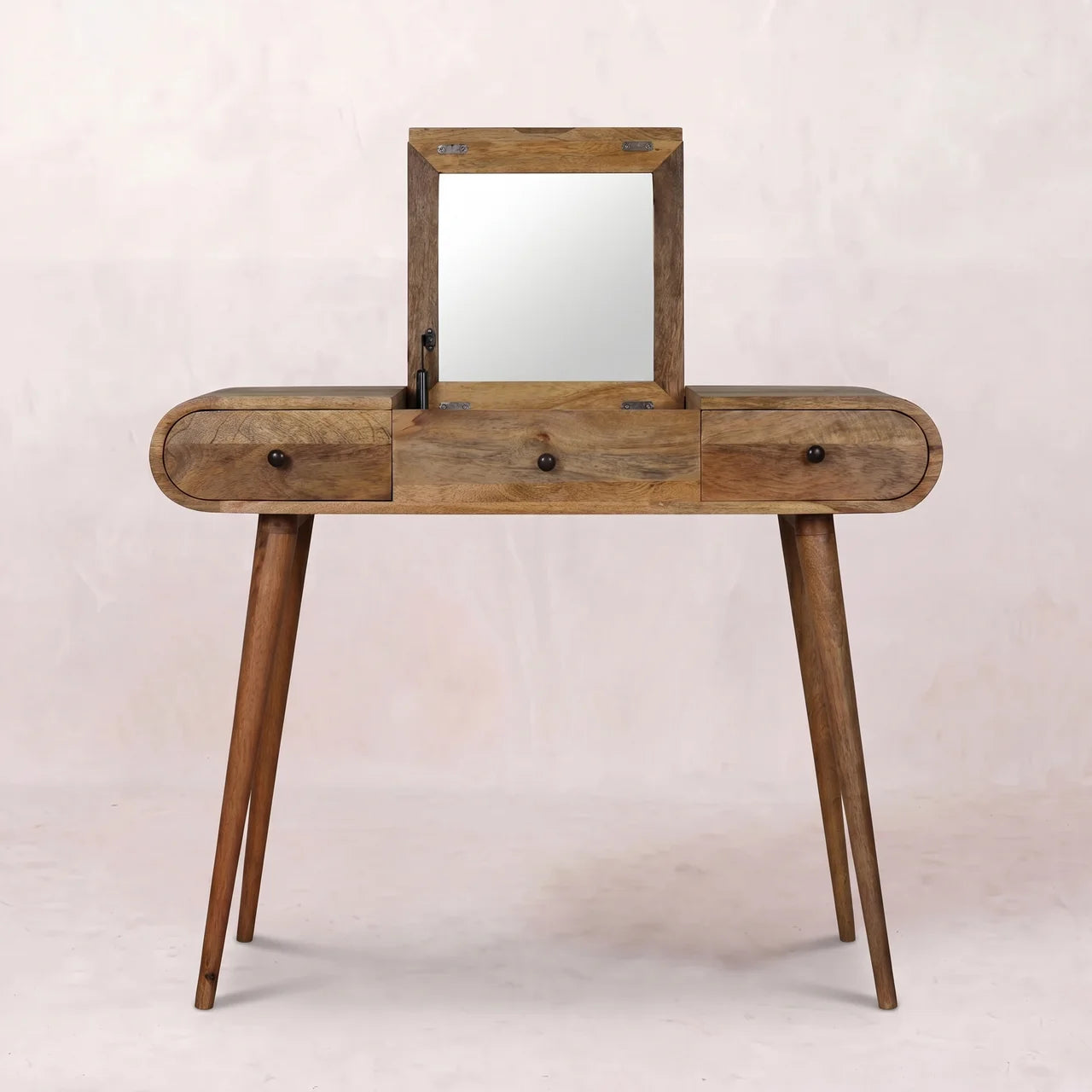 Oak-ish Round Dressing Table