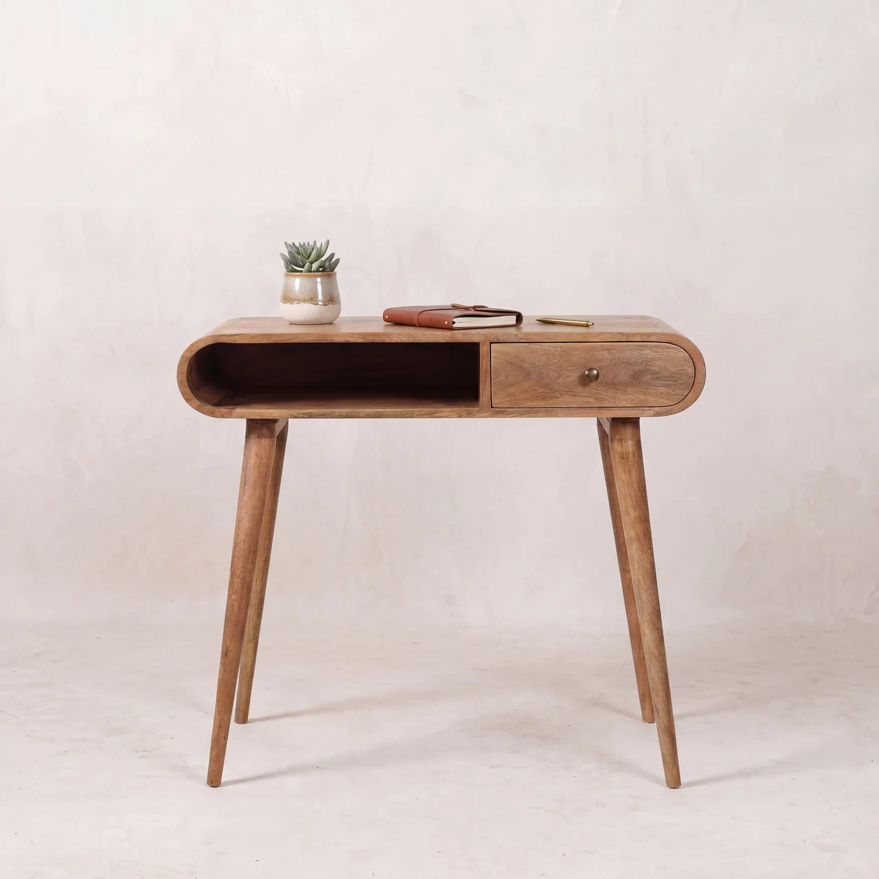 Curved Chestnut Writing Desk