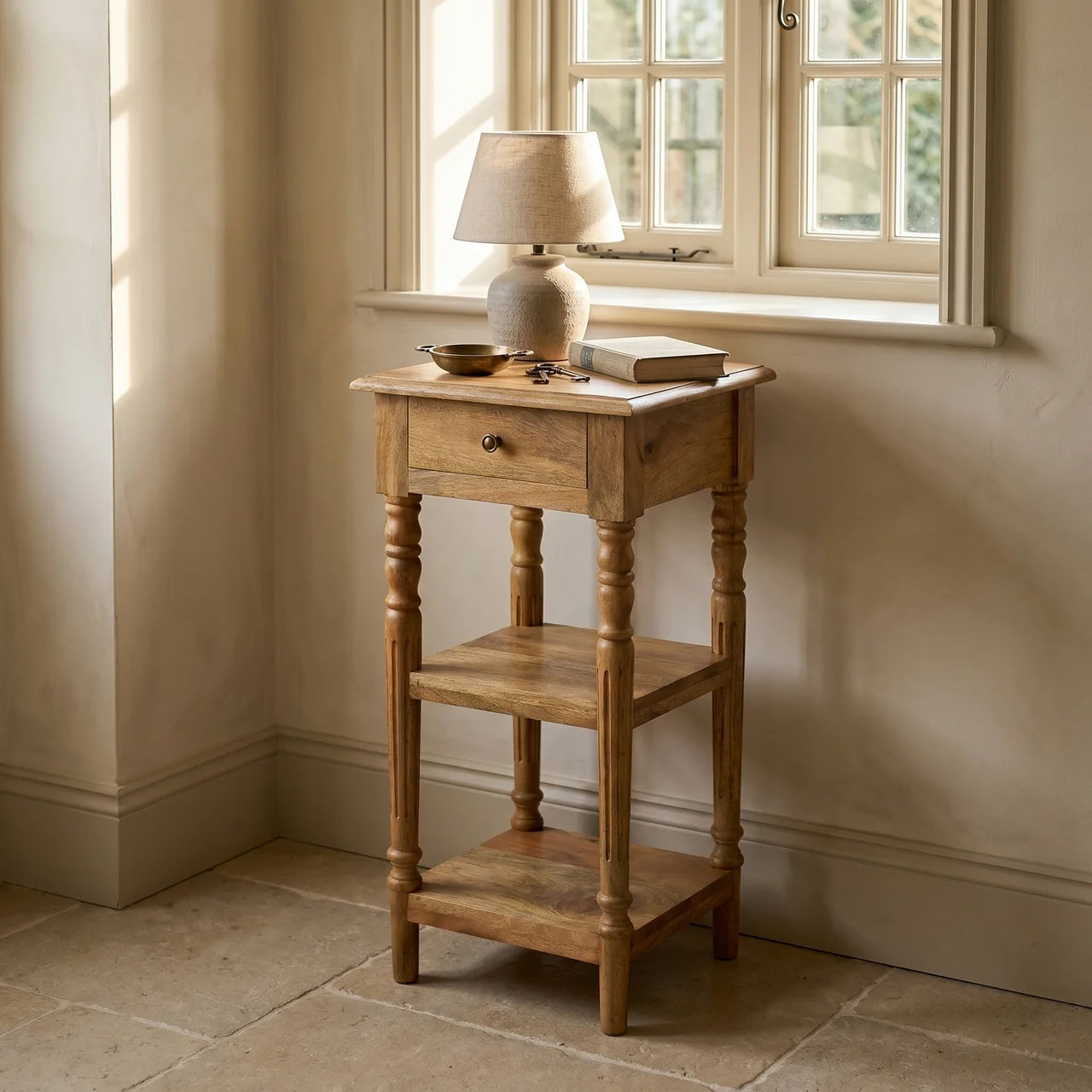 Turned Leg Telephone Table