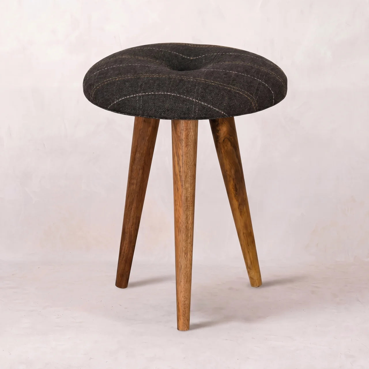 Tweed Patterned Footstool