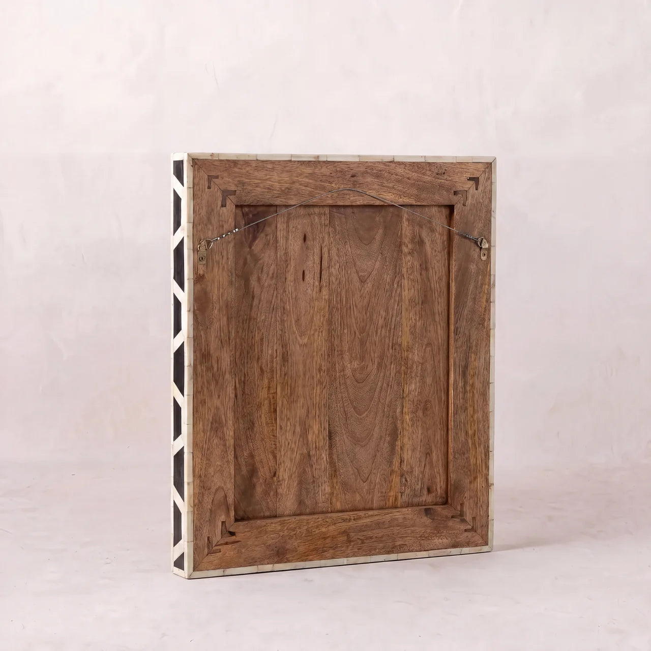 Square Bone Inlay Mirror Frame