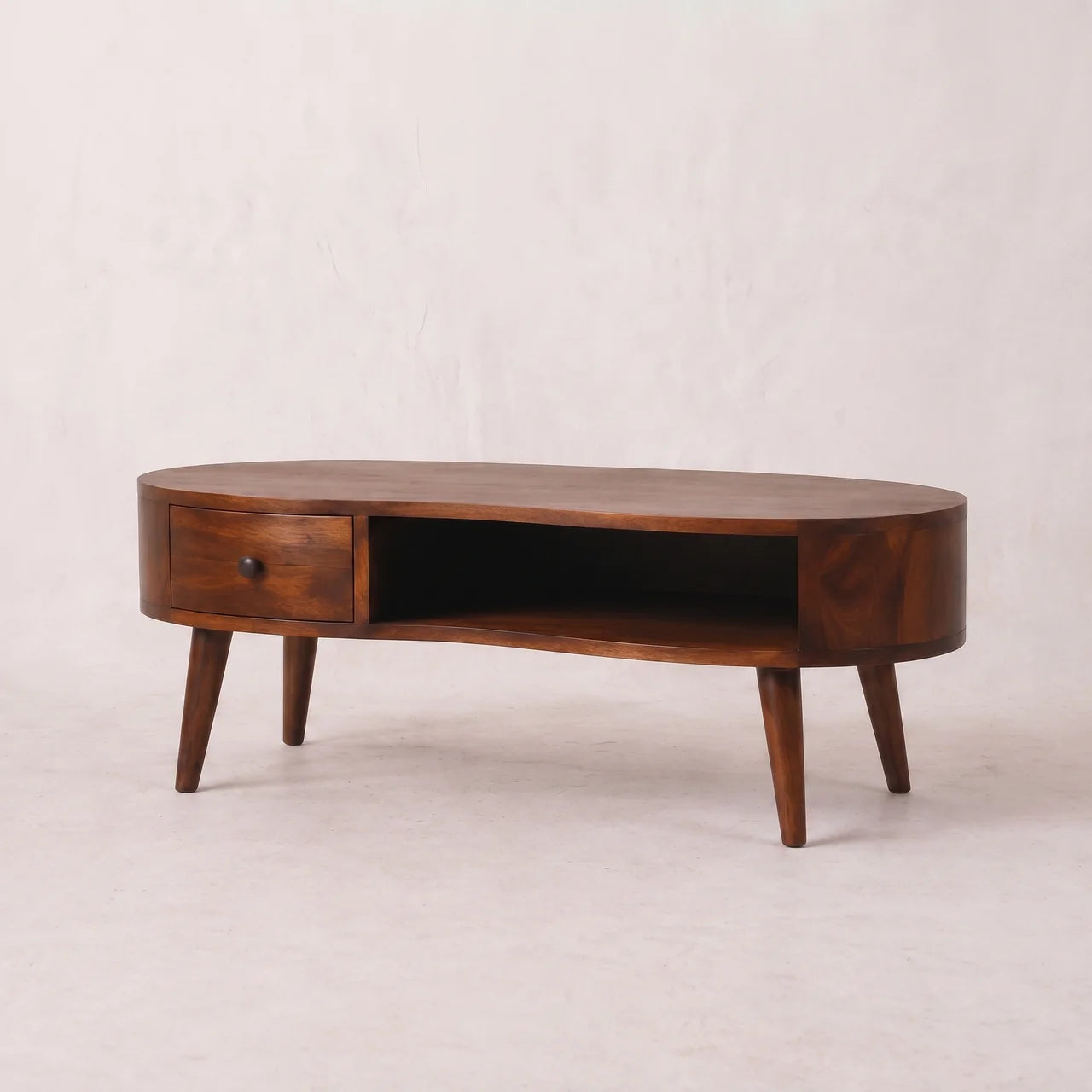 Large Chestnut Wave Coffee Table