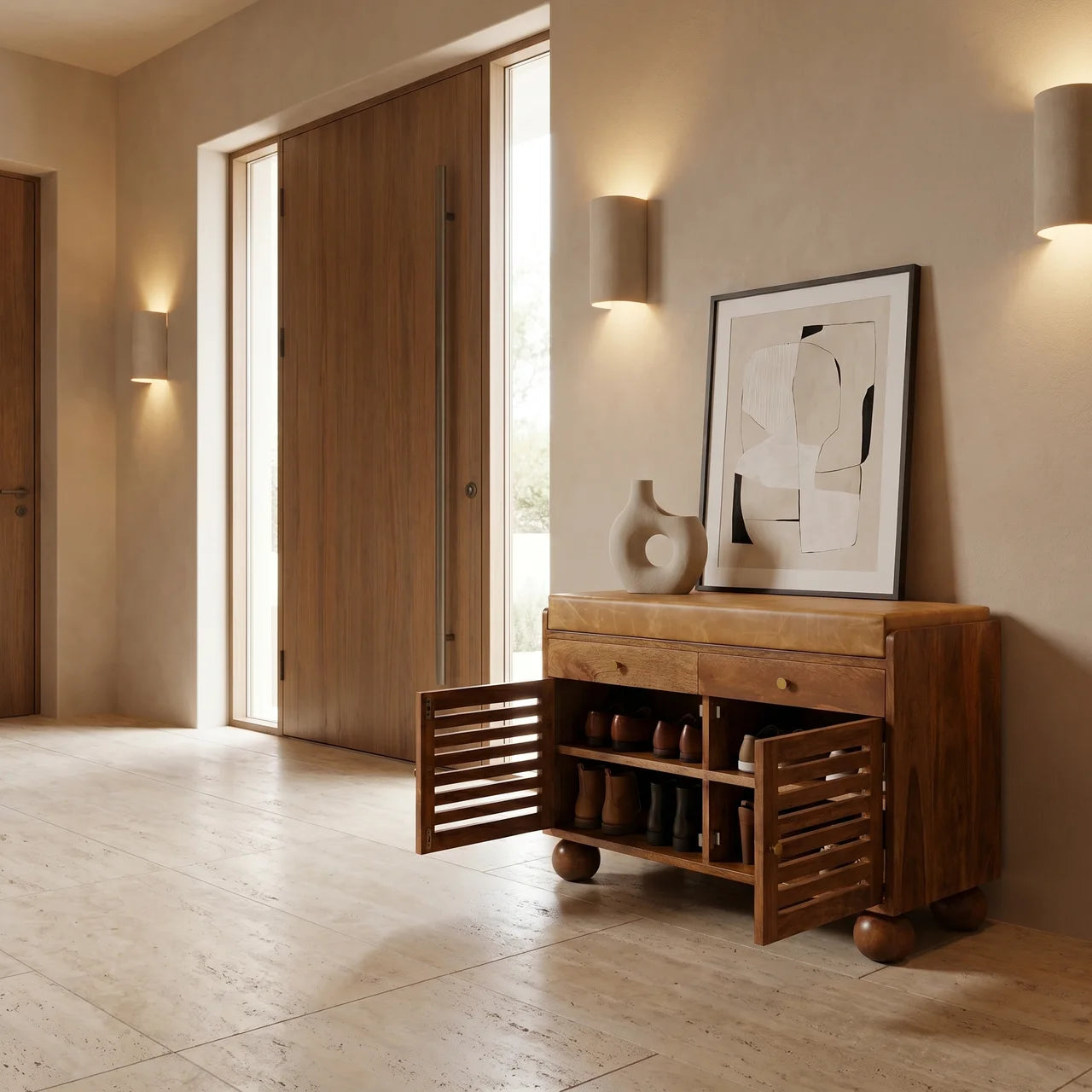 Bola Shoe Storage Bench