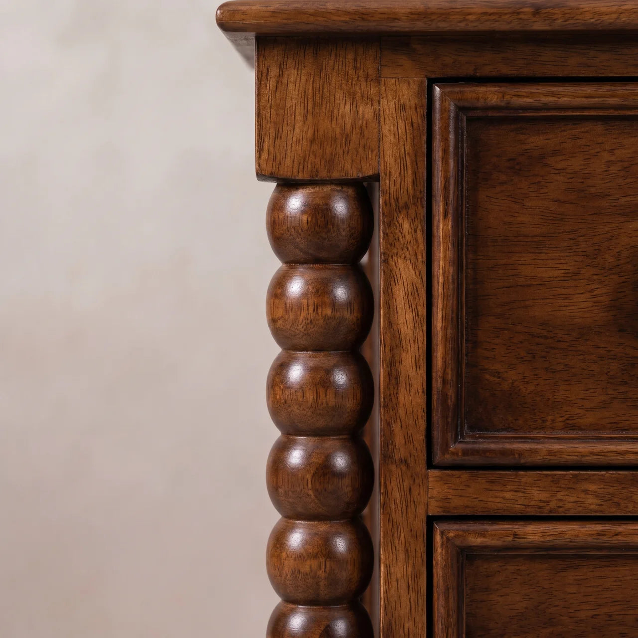 Spindle Winewood Nightstand