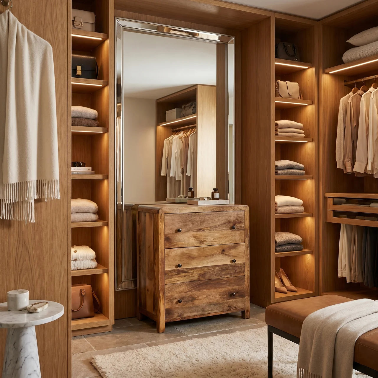 Oakish Three Drawer Chest