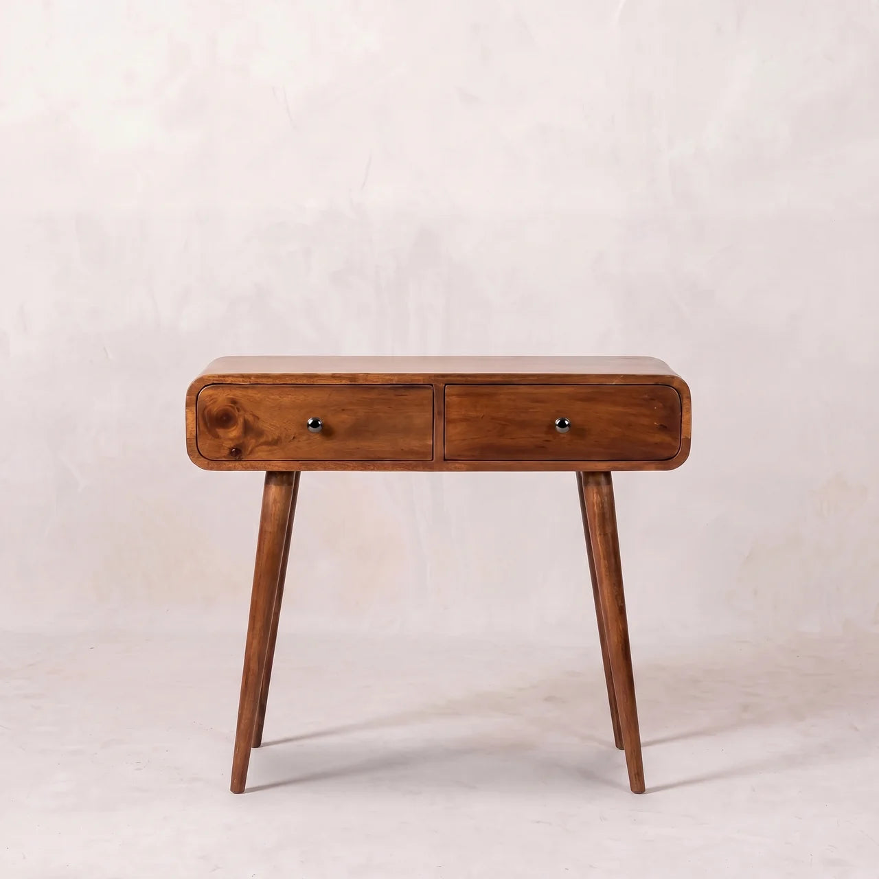 Chestnut Curved Hallway Table