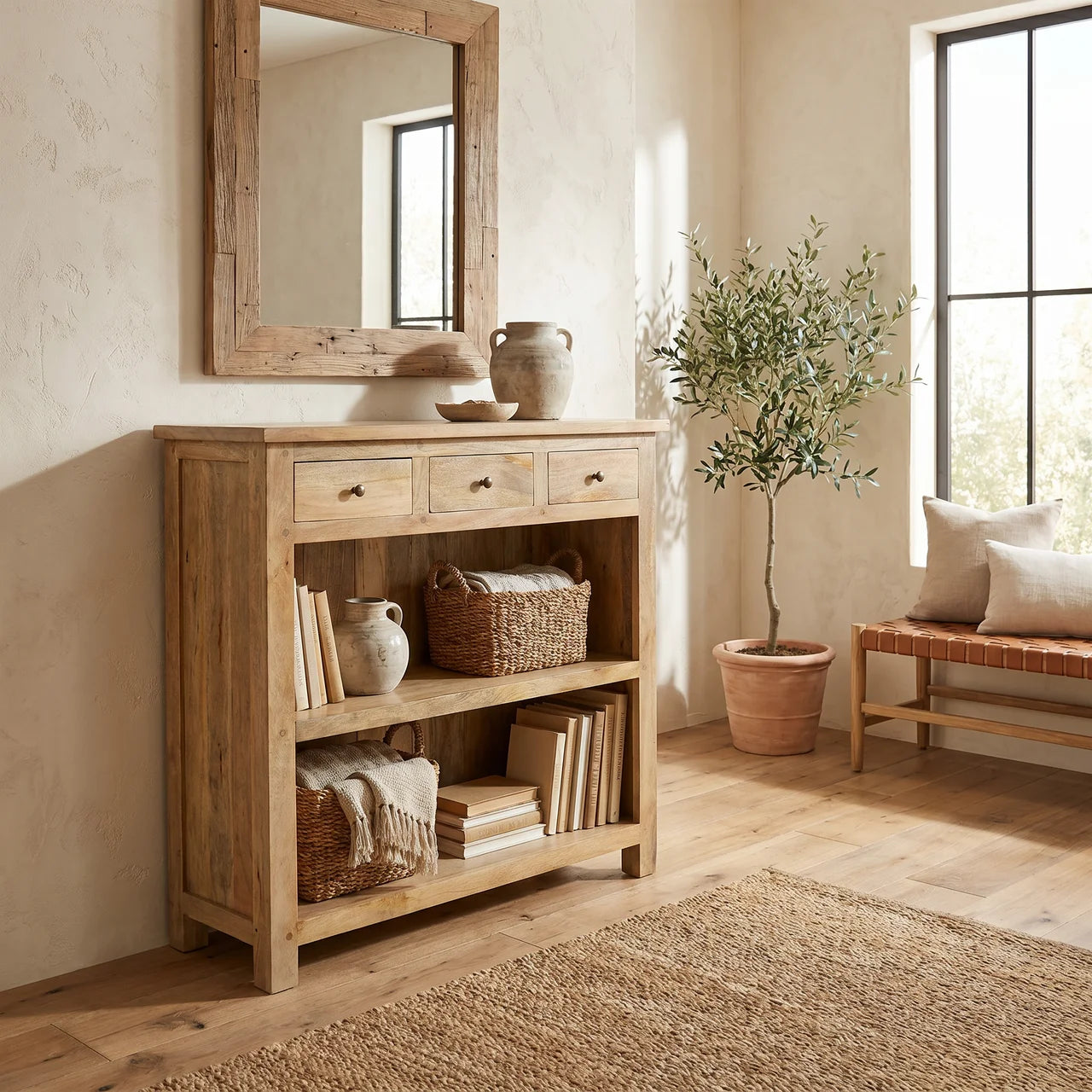 Country Style Low Bookcase