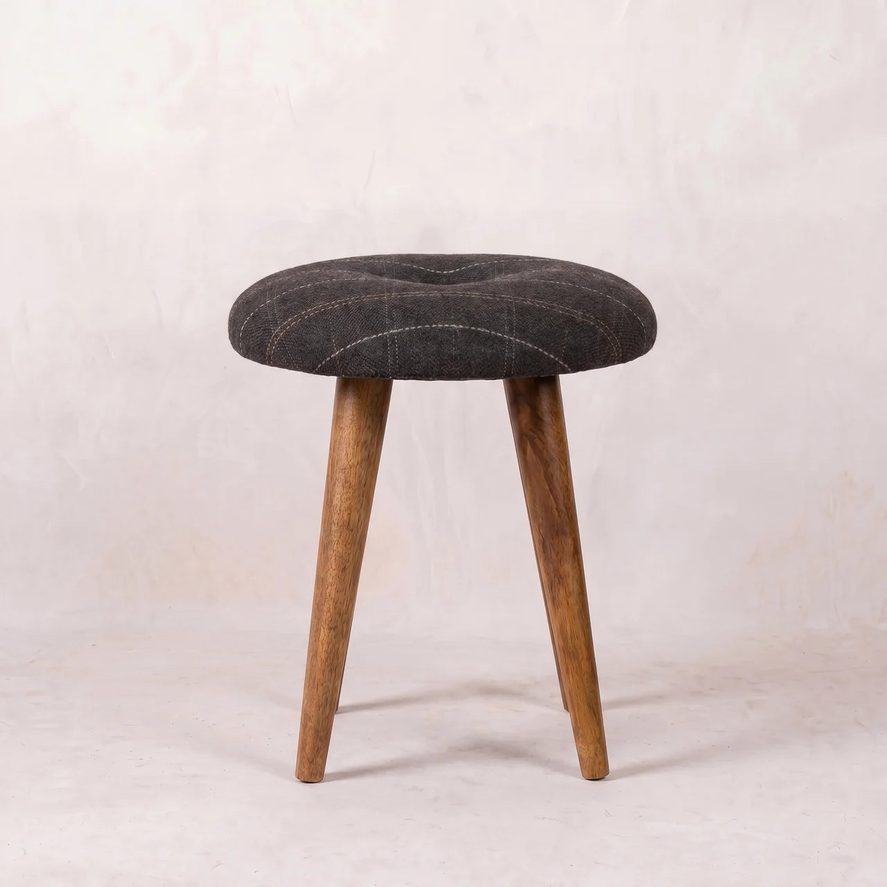 Tweed Patterned Footstool