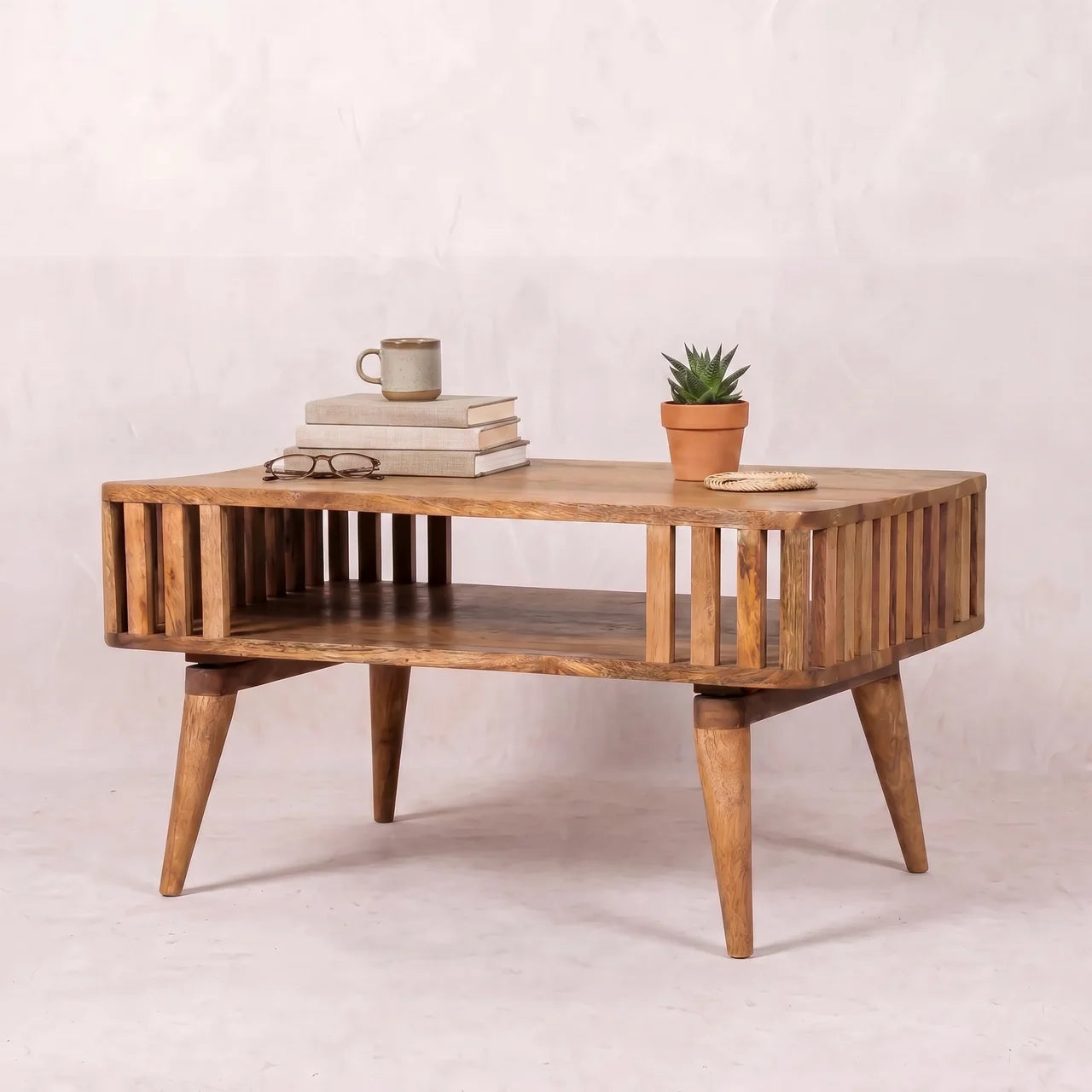 Slatted Oak-ish Coffee Table