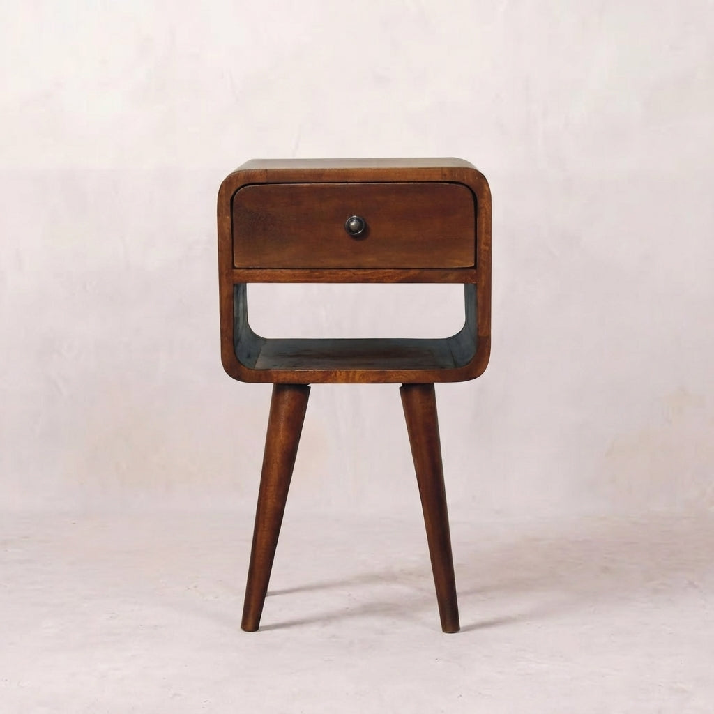 Mini Chestnut Curve Lower nightstand