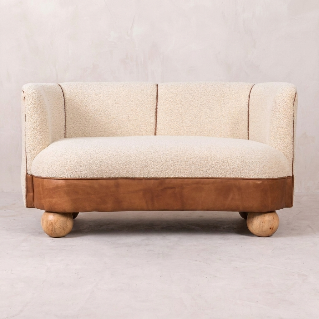 Boucle Cream Buffalo Small Sofa