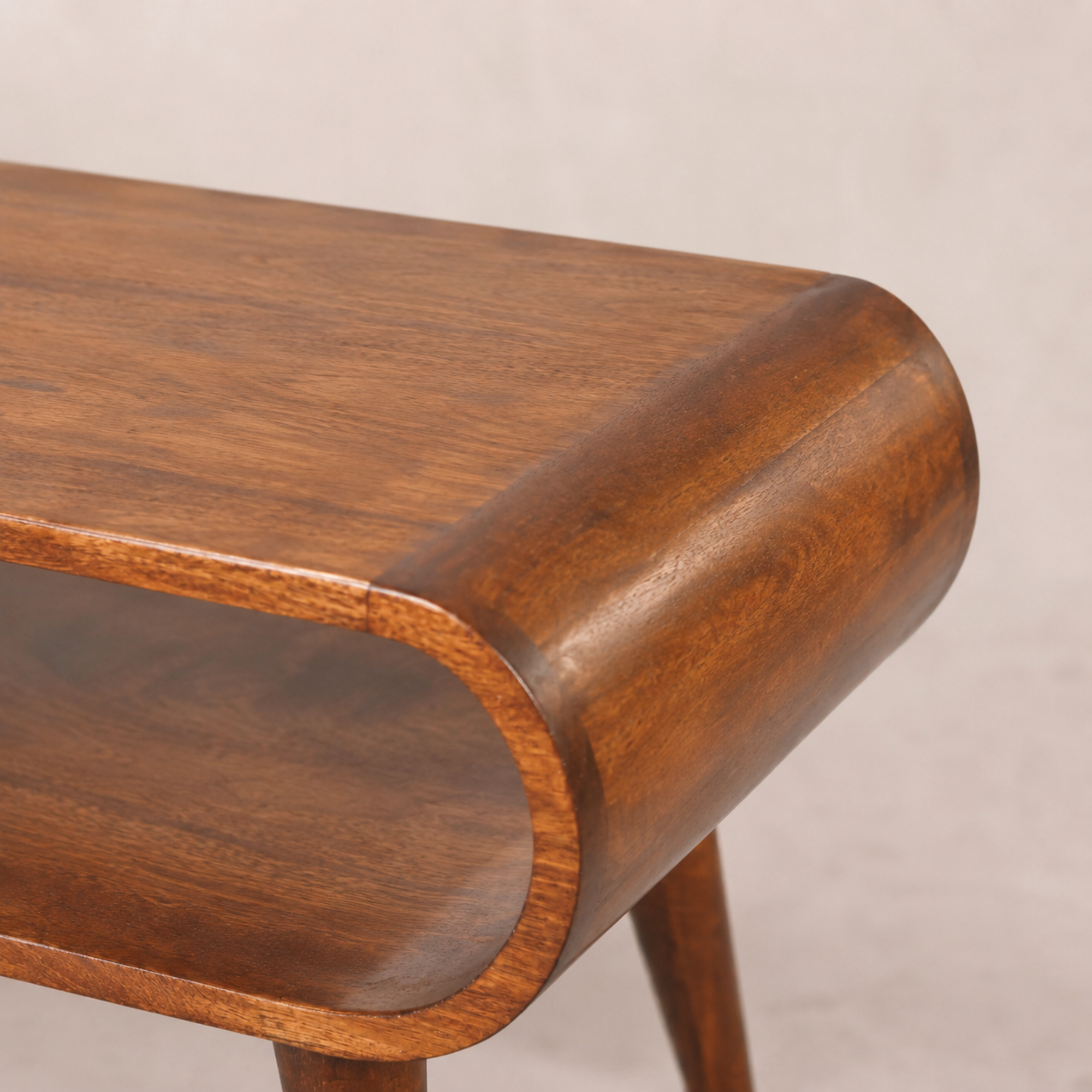 Amaya Solid Mango Wood Coffee Table in Chestnut Finish