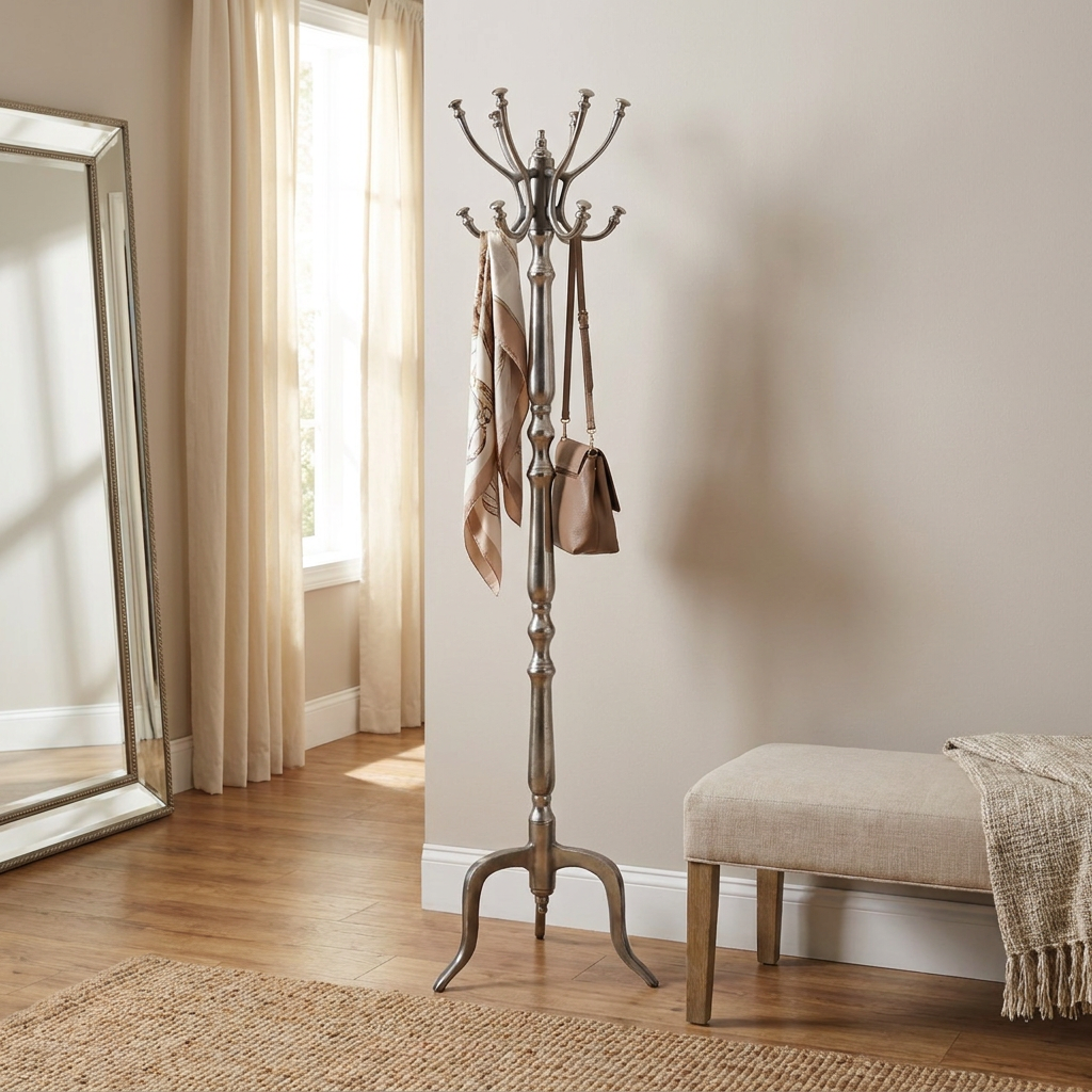 Silver Coat Stand