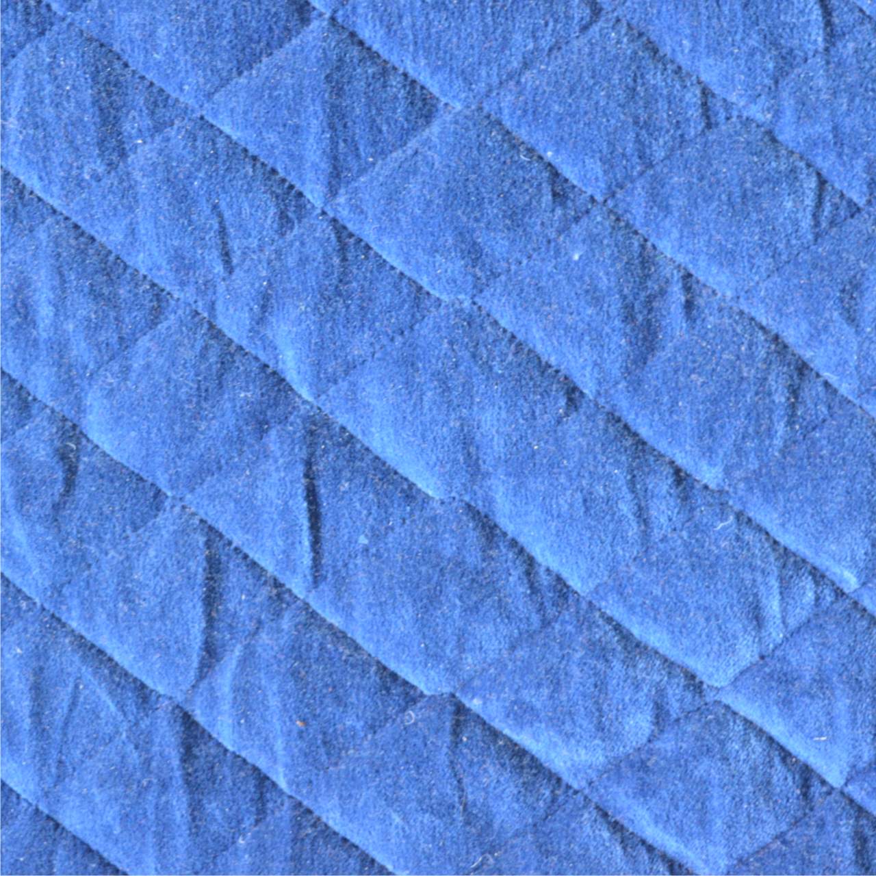 Quilted Blue Velvet
