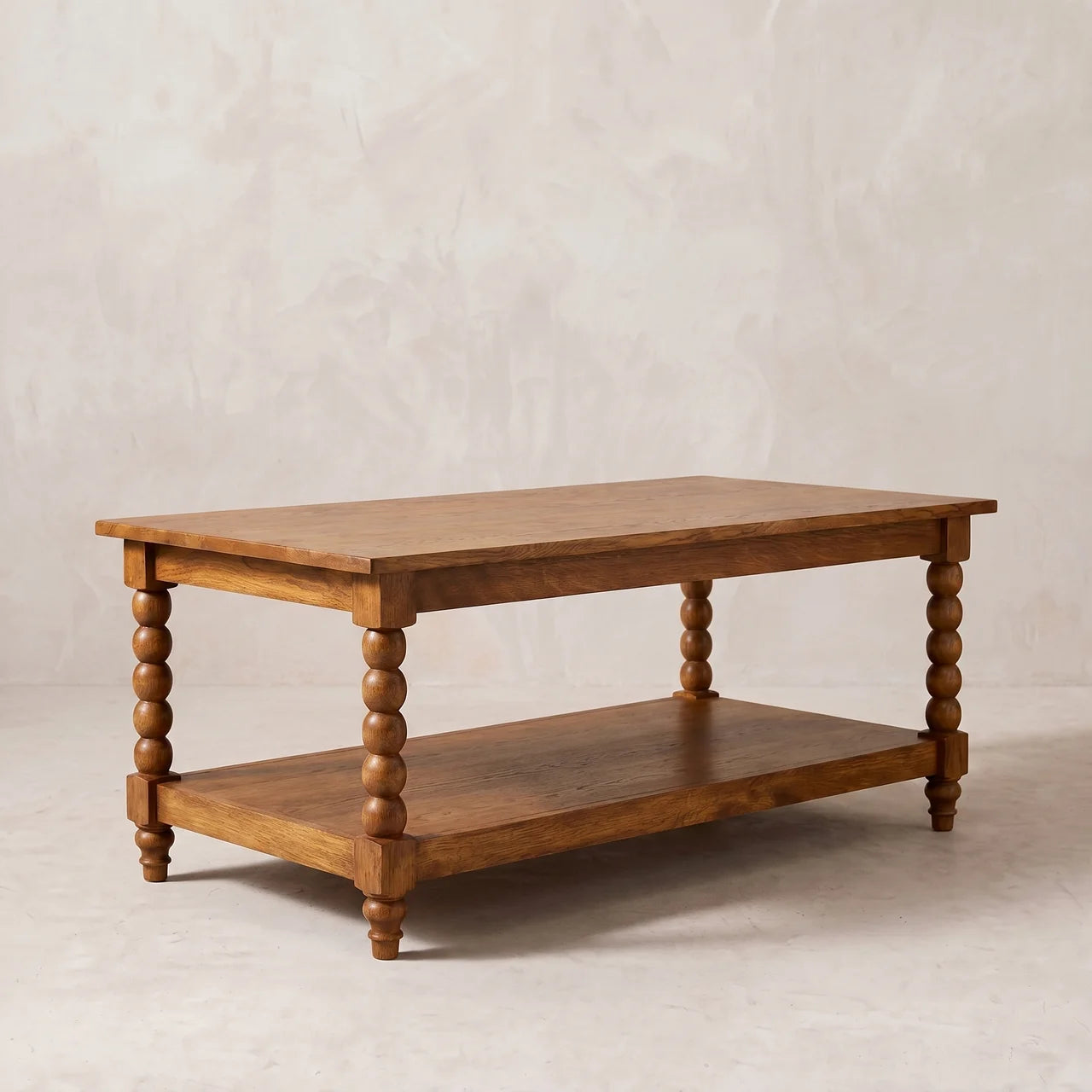 Spindle Coffee Table with Open Shelf