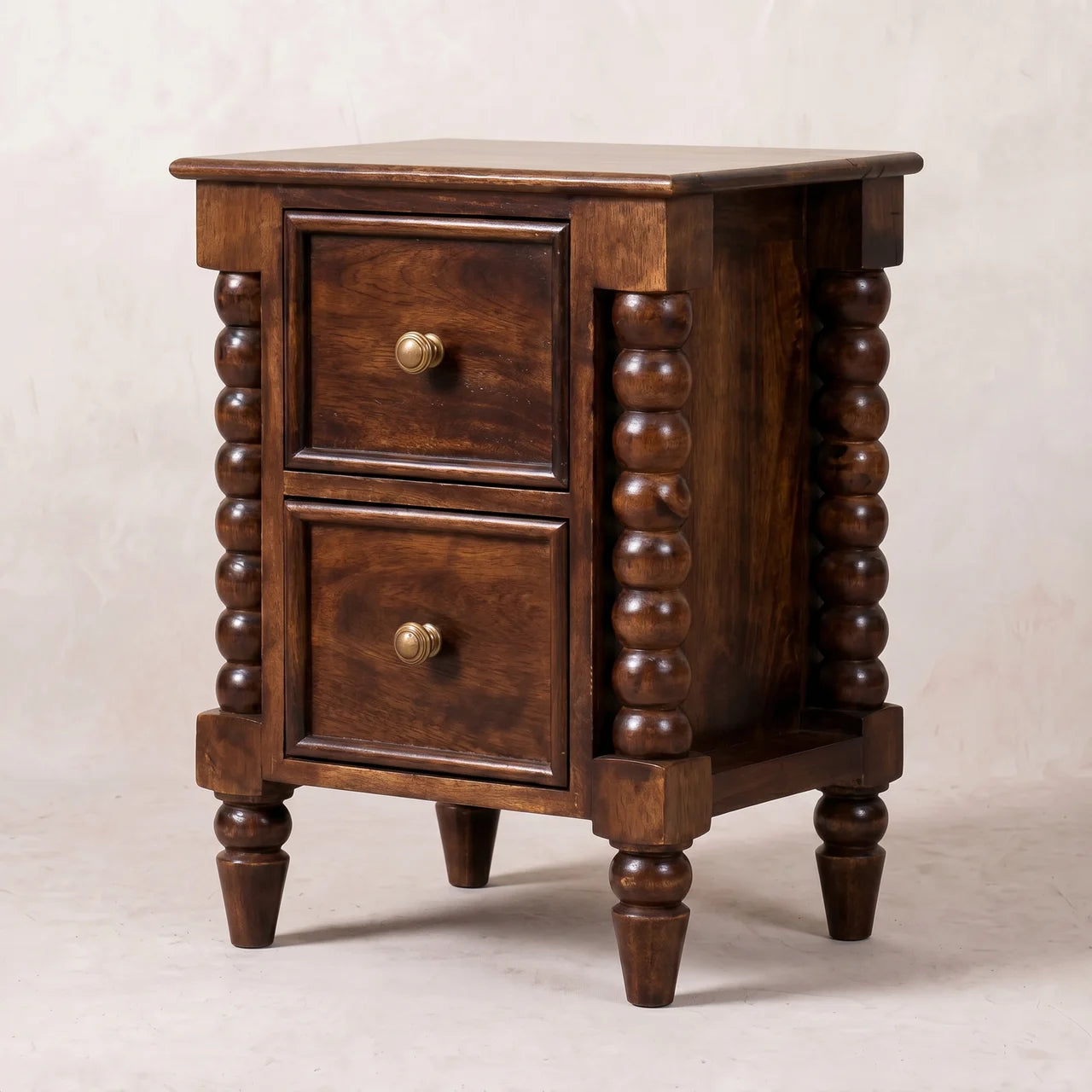 Spindle Winewood Nightstand