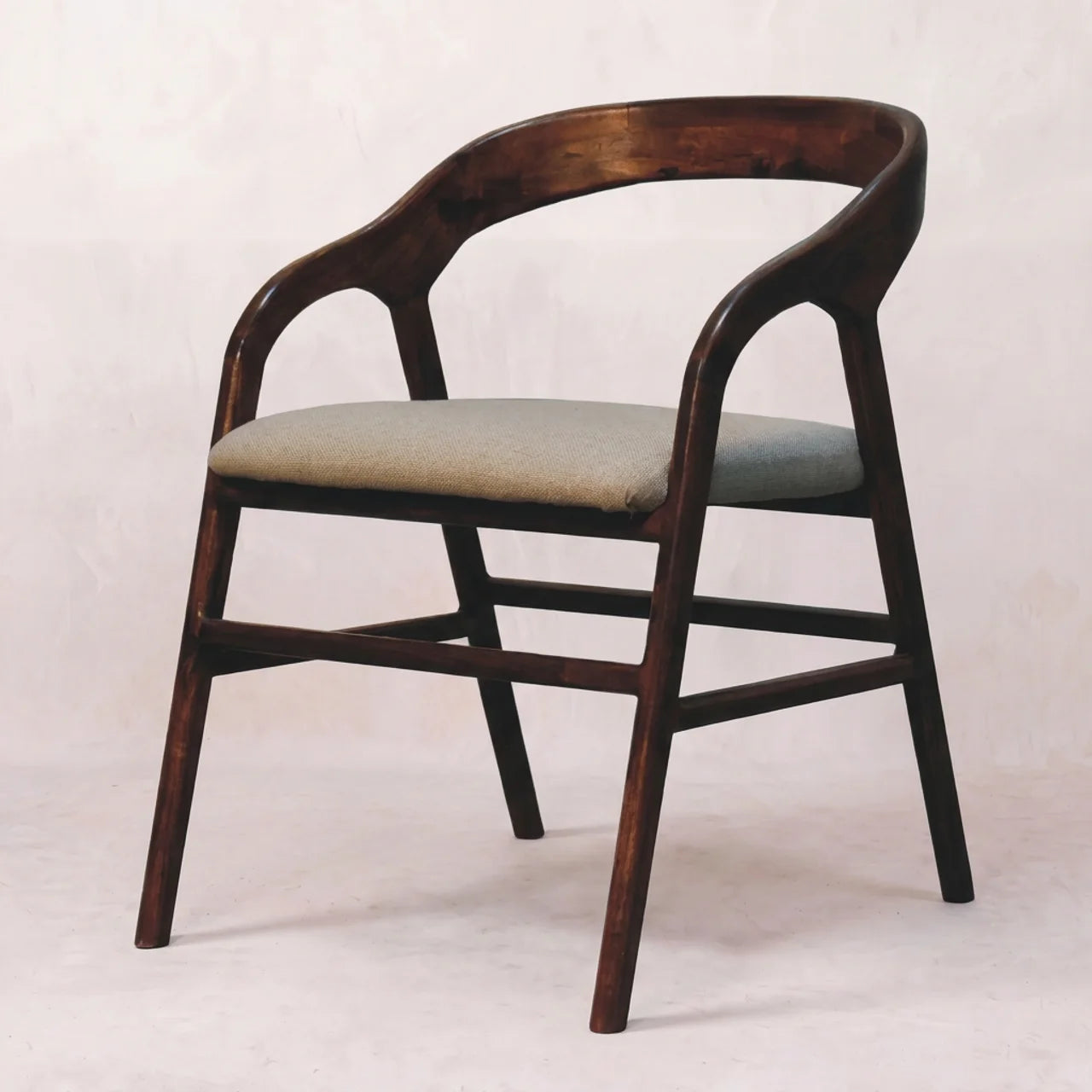 Chestnut Linen Deco Chair