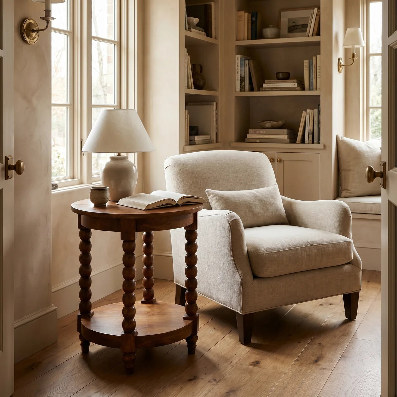 Spindle Round Side Table
