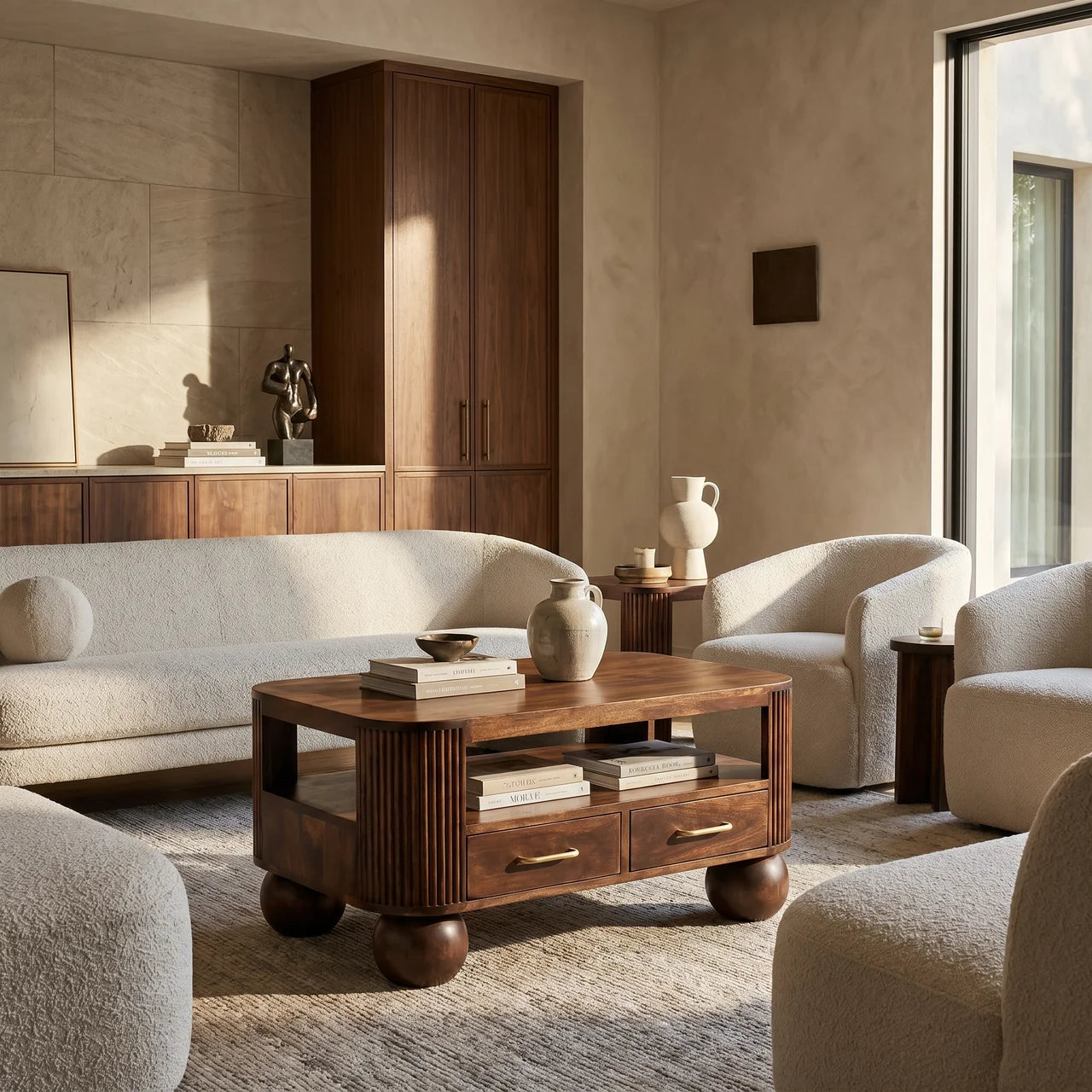 Sphere Leg Coffee Table