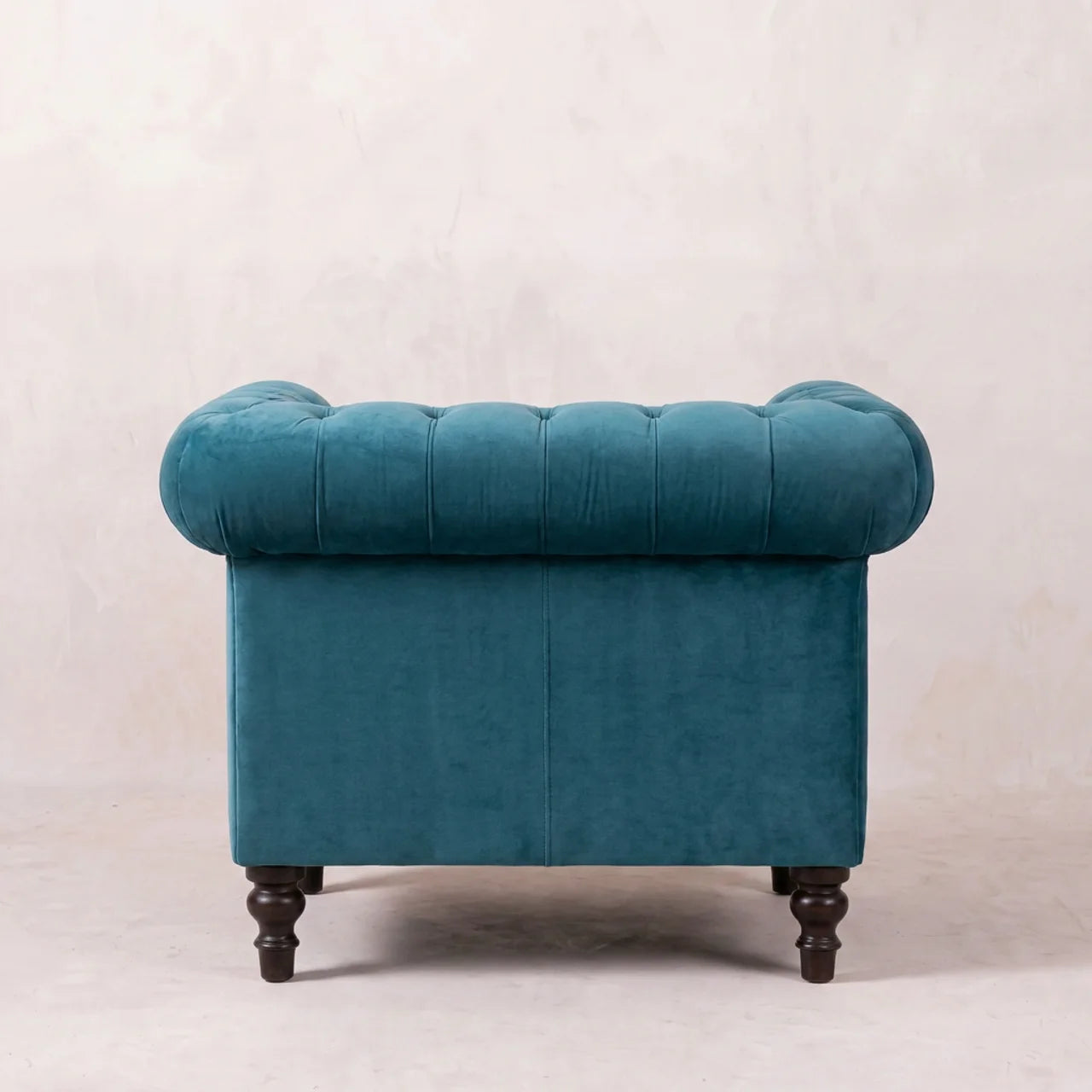 Teal Velvet Chesterfield Armchair