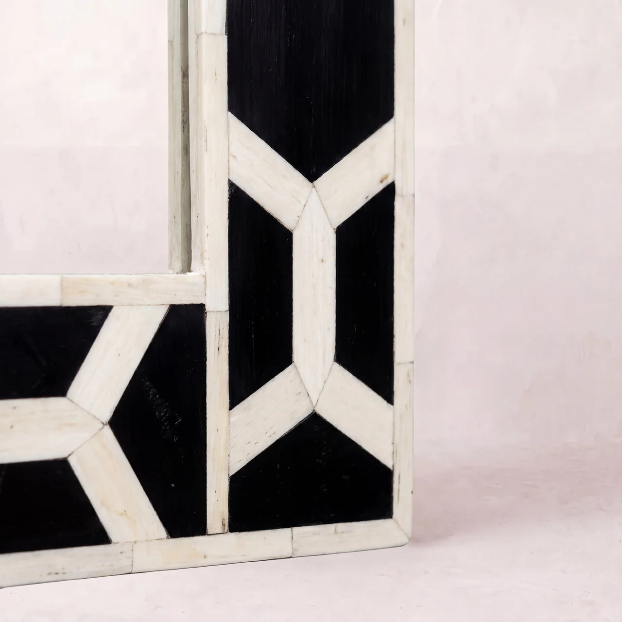 Square Bone Inlay Mirror Frame