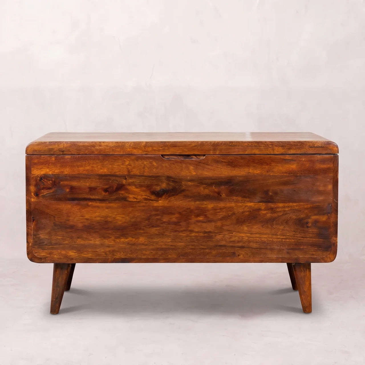 Curved Chestnut Blanket Box