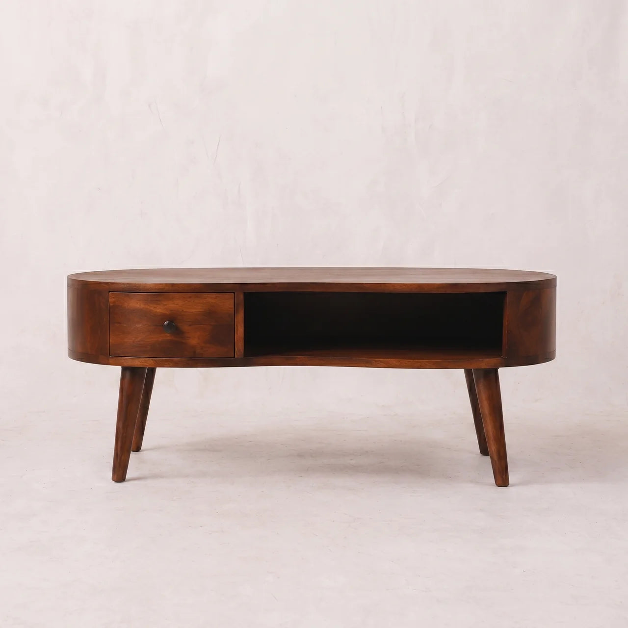 Large Chestnut Wave Coffee Table