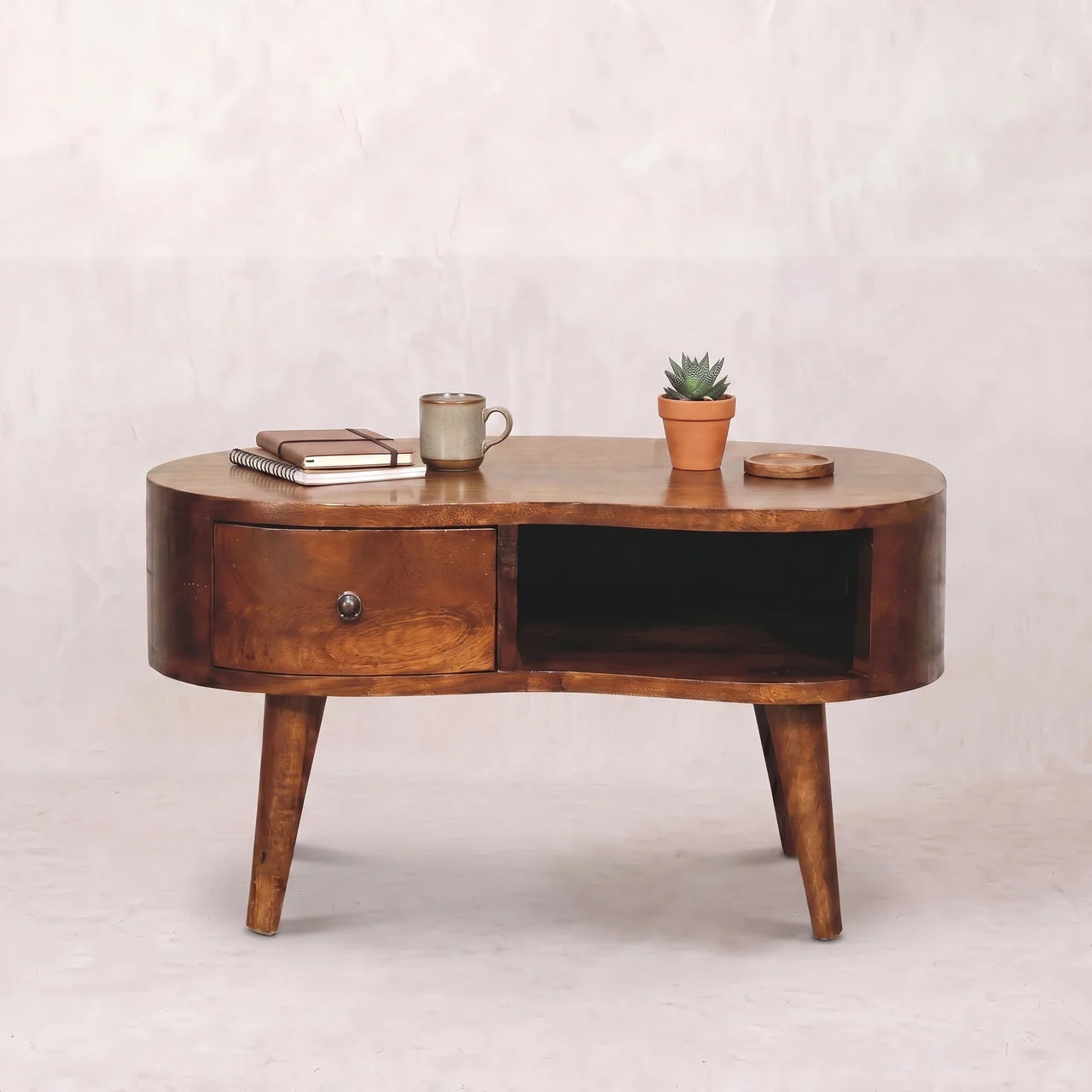 Mini Chesnut Wave Coffee Table