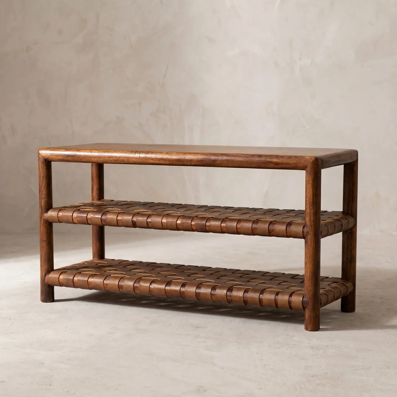 Regency Woven Chestnut 2 slot Shoe Rack