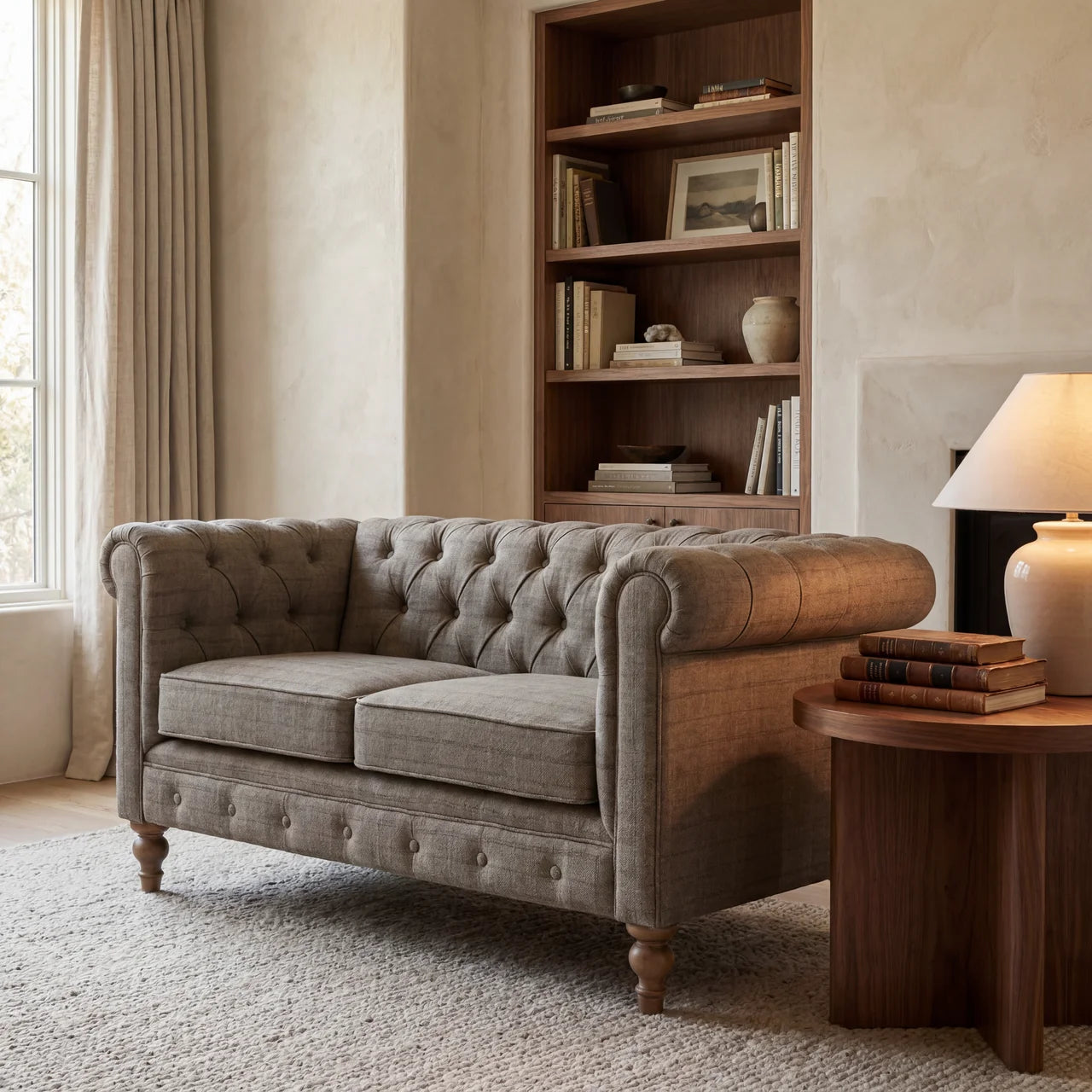 Multi Tweed 2 Seat Chesterfield