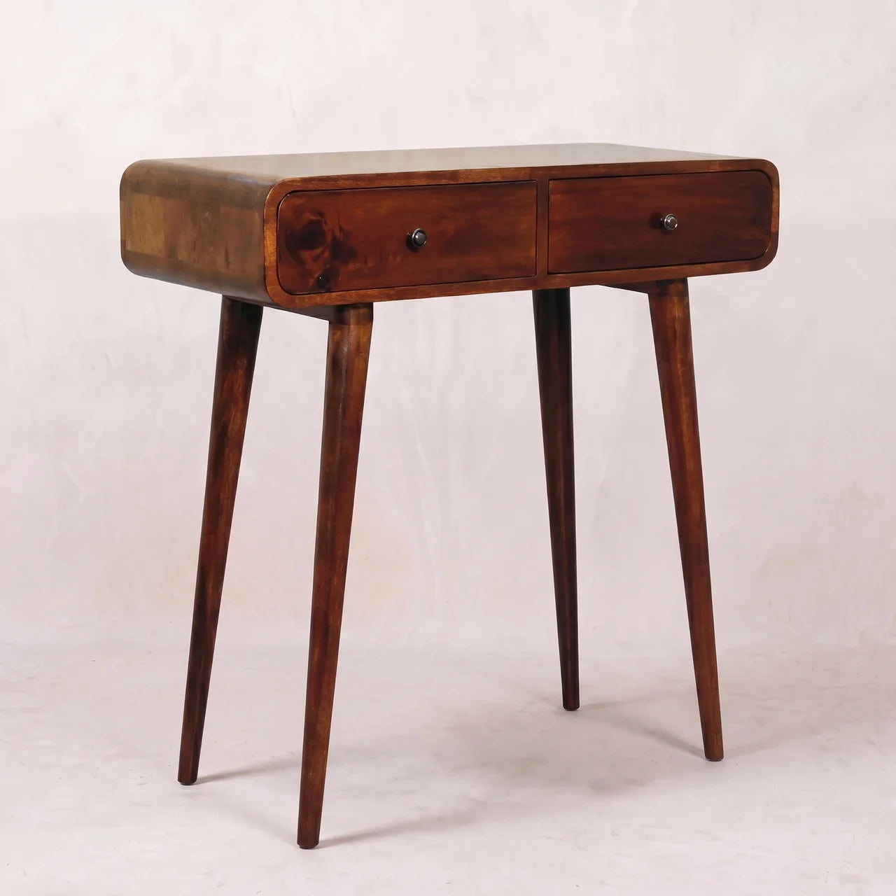 Chestnut Curved Hallway Table
